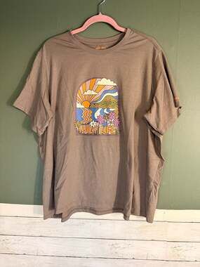 Merrell Wild Life Graphic T-Shirt Brown Mens 3XL Organic Cotton Blend Outdoor
